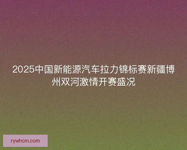 2025中国新能源汽车拉力锦标赛新疆博州双河激情开赛盛况 2025中国新能源汽车拉力锦标赛新疆博州双河激情开赛盛况