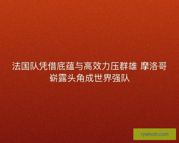 法国队凭借底蕴与高效力压群雄 摩洛哥崭露头角成世界强队
